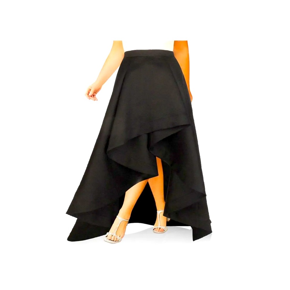 NWT• Adrianna Papell • High Low skirt • Black with pockets•